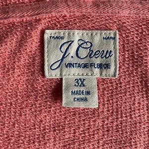 Coral J.Crew zip hoodie 3X
